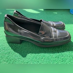 Prada Women’s Black Leather Loafers Size 38.5